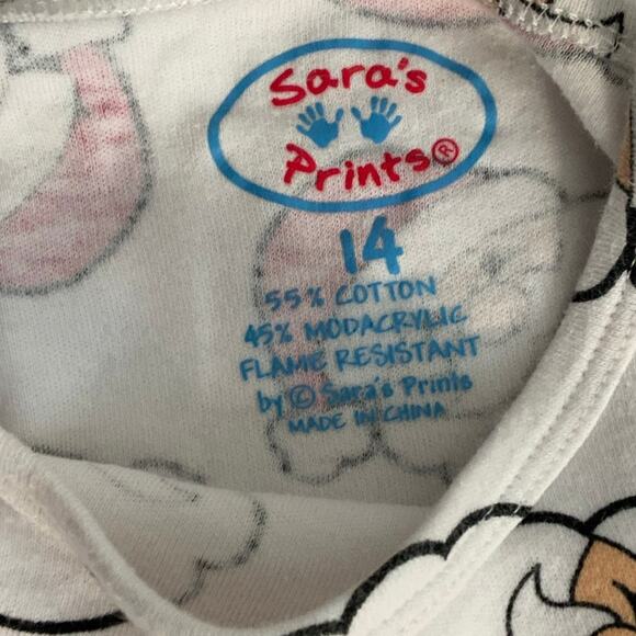 Sara's Prints Santa Pajamas size 14 - Picture 2 of 2
